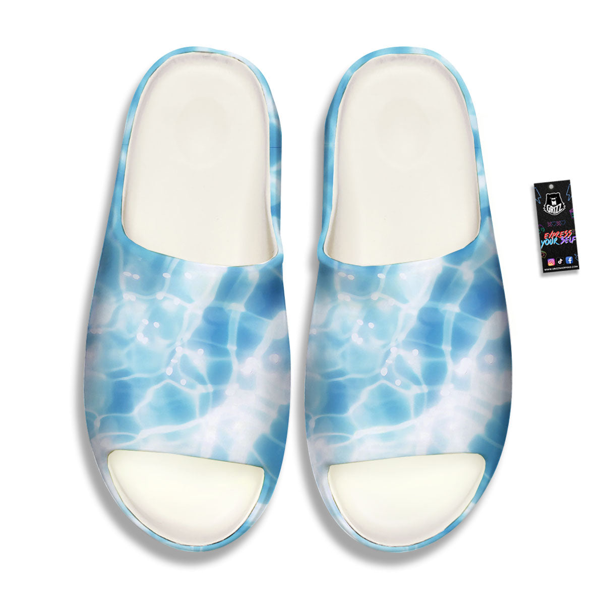 Surface Pool Water Print Sandals-grizzshop