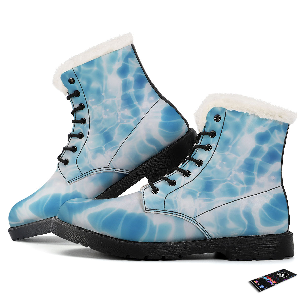 Surface Pool Water Print Winter Boots-grizzshop