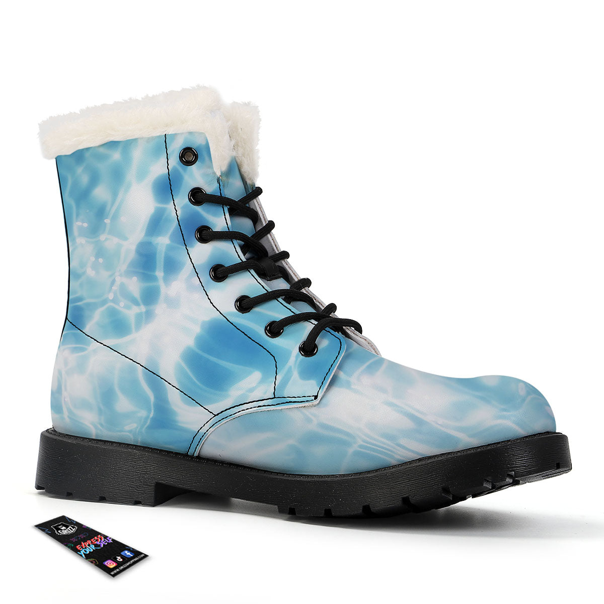 Surface Pool Water Print Winter Boots-grizzshop