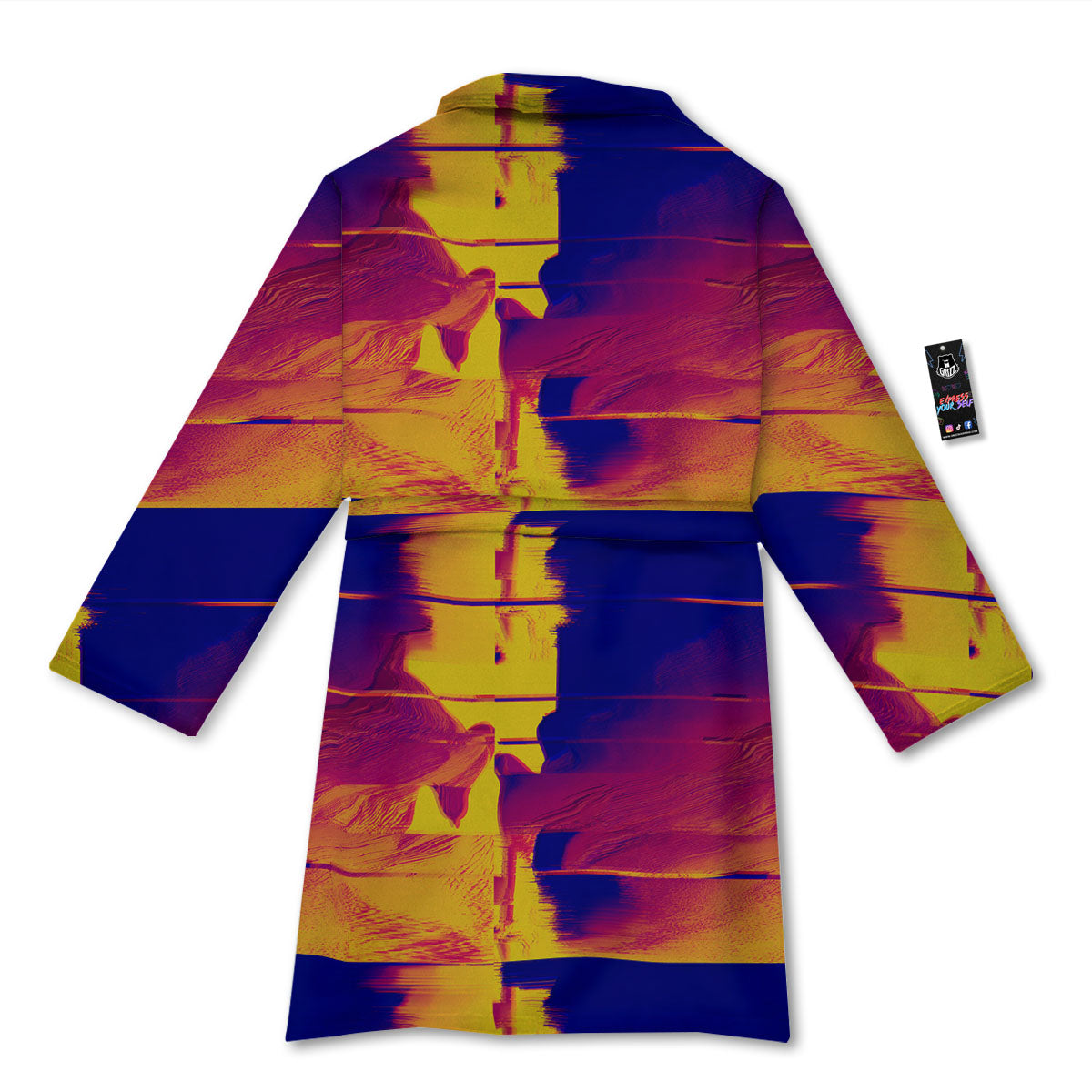 Surface Psychedelic Print Pattern Bathrobe-grizzshop