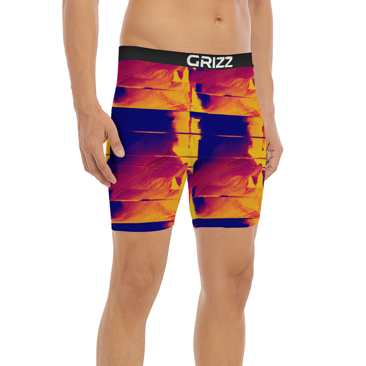 Surface Psychedelic Print Pattern Boxer Briefs-grizzshop