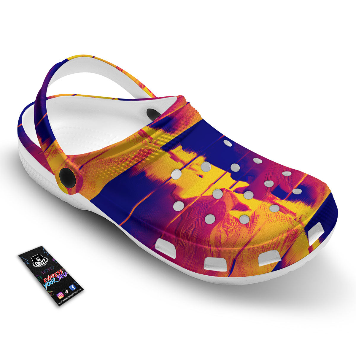 Surface Psychedelic Print Pattern Clog-grizzshop
