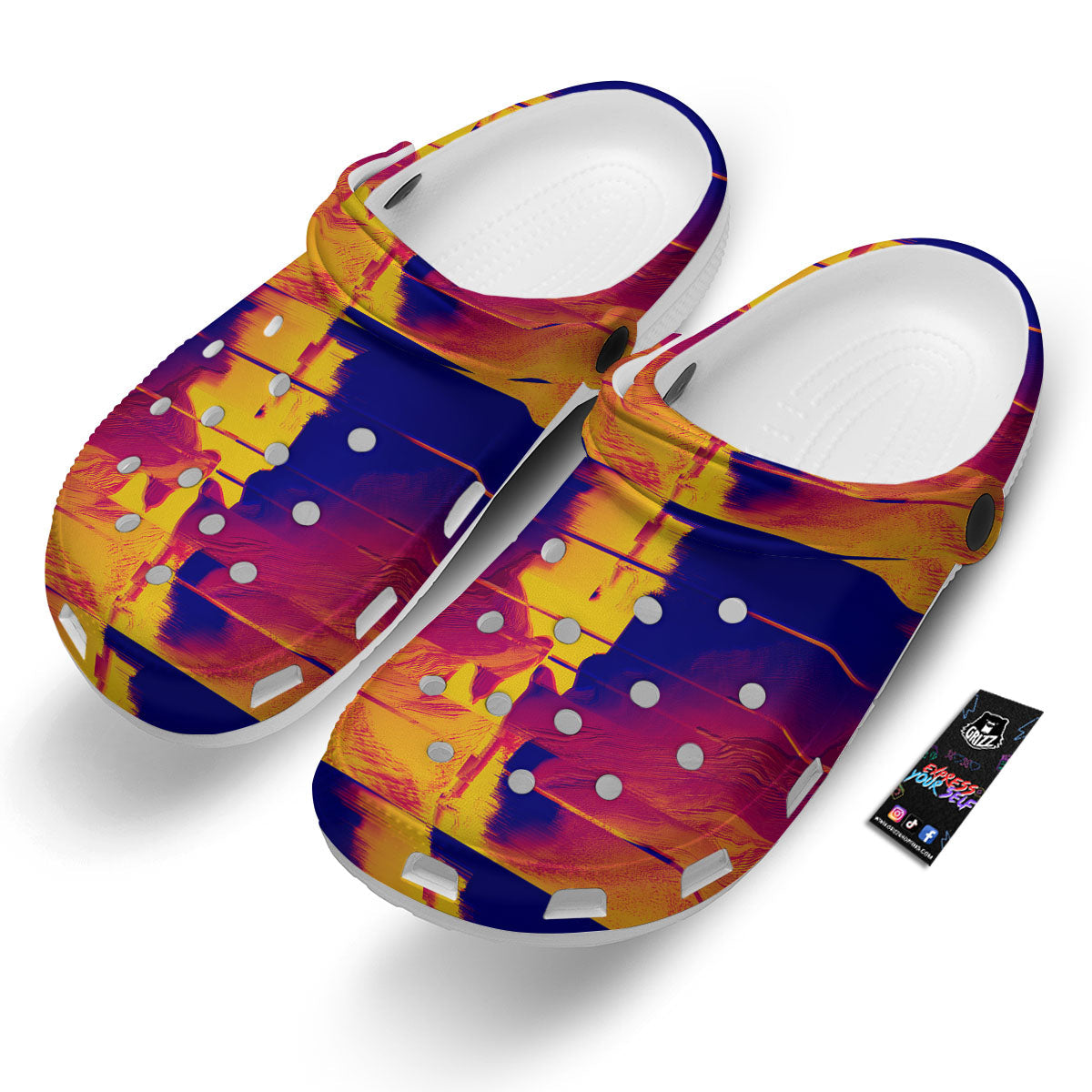 Surface Psychedelic Print Pattern Clog-grizzshop