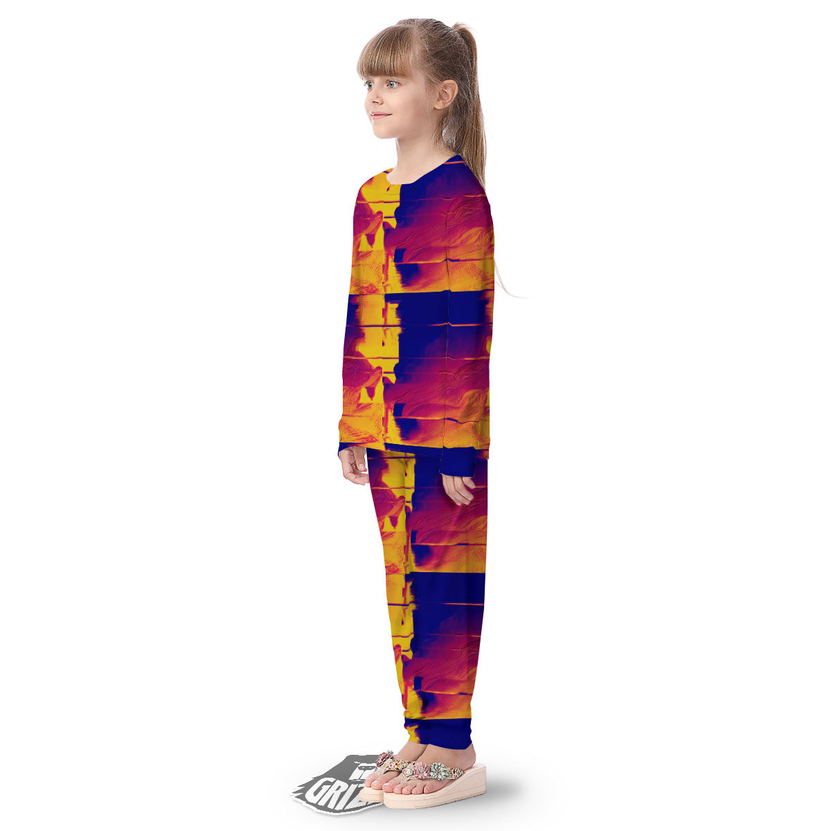 Surface Psychedelic Print Pattern Kid's Pajamas-grizzshop