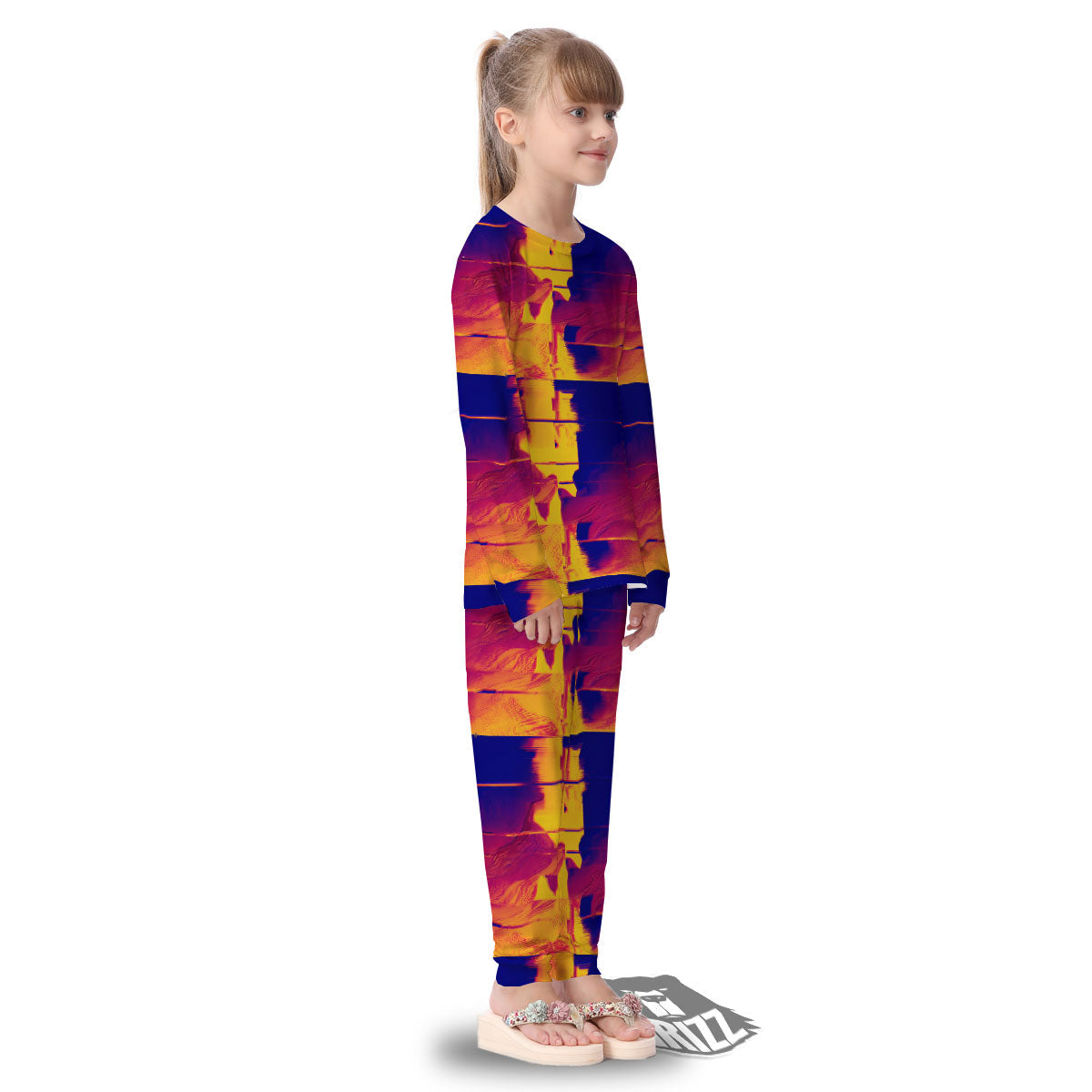 Surface Psychedelic Print Pattern Kid's Pajamas-grizzshop