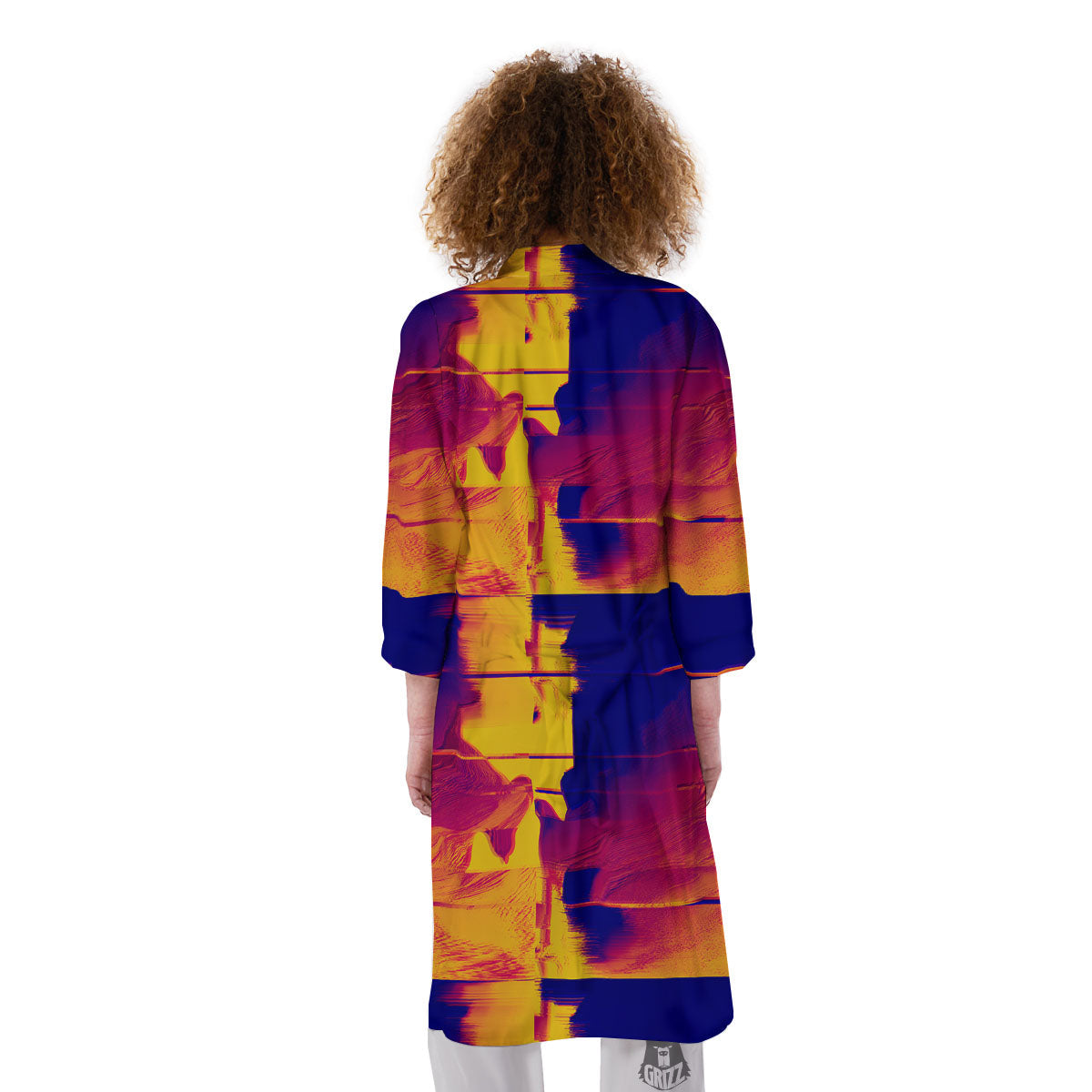 Surface Psychedelic Print Pattern Kimono-grizzshop