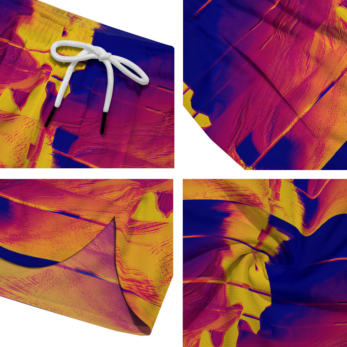 Surface Psychedelic Print Pattern Men's Running Shorts-grizzshop