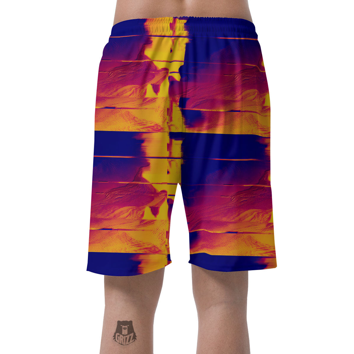 Surface Psychedelic Print Pattern Men's Shorts-grizzshop