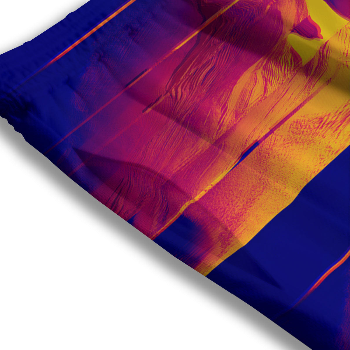 Surface Psychedelic Print Pattern Mesh Shorts