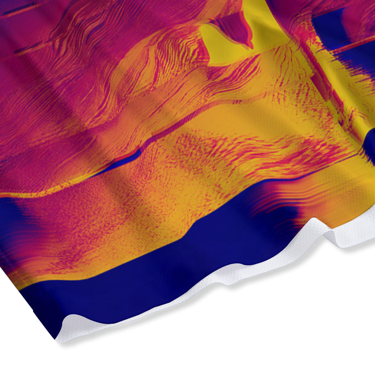 Surface Psychedelic Print Pattern Mesh Shorts