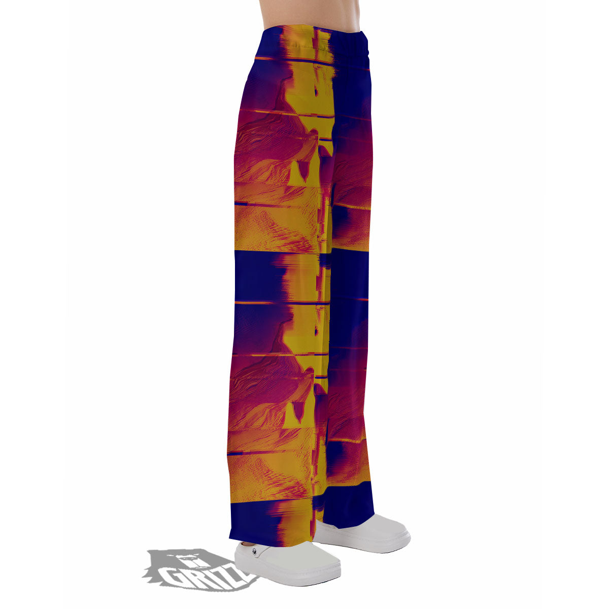 Surface Psychedelic Print Pattern Pajama Pants-grizzshop