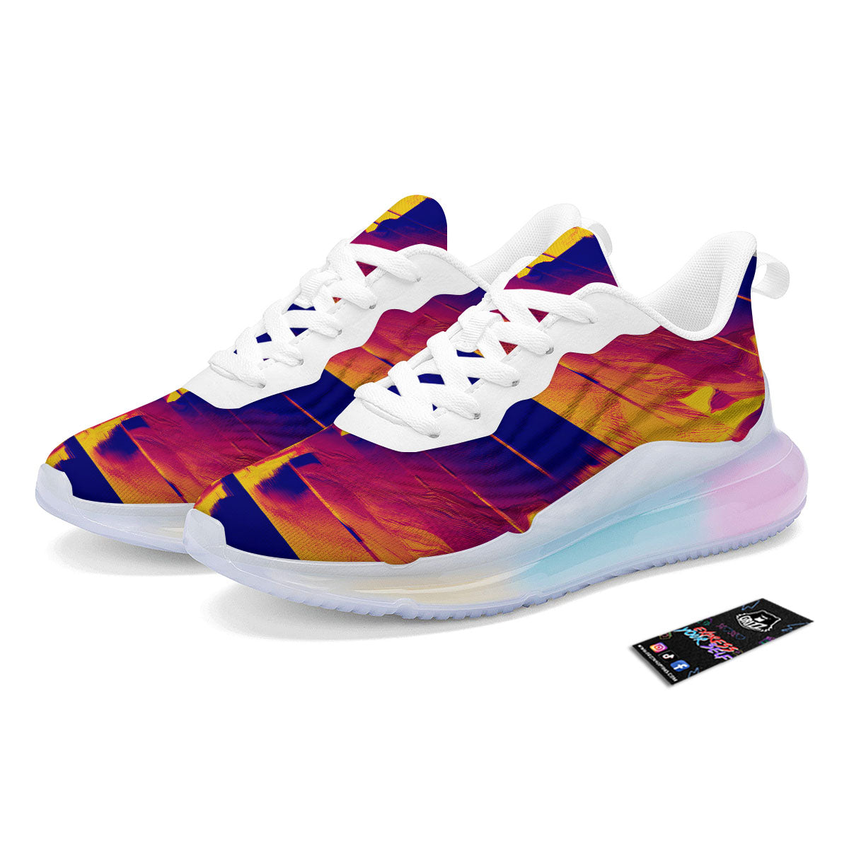 Surface Psychedelic Print Pattern Running Sneakers-grizzshop