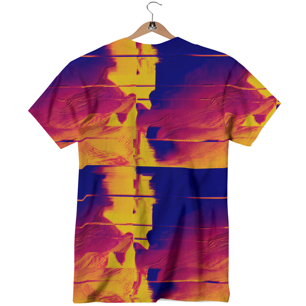 Surface Psychedelic Print Pattern T-Shirt-grizzshop