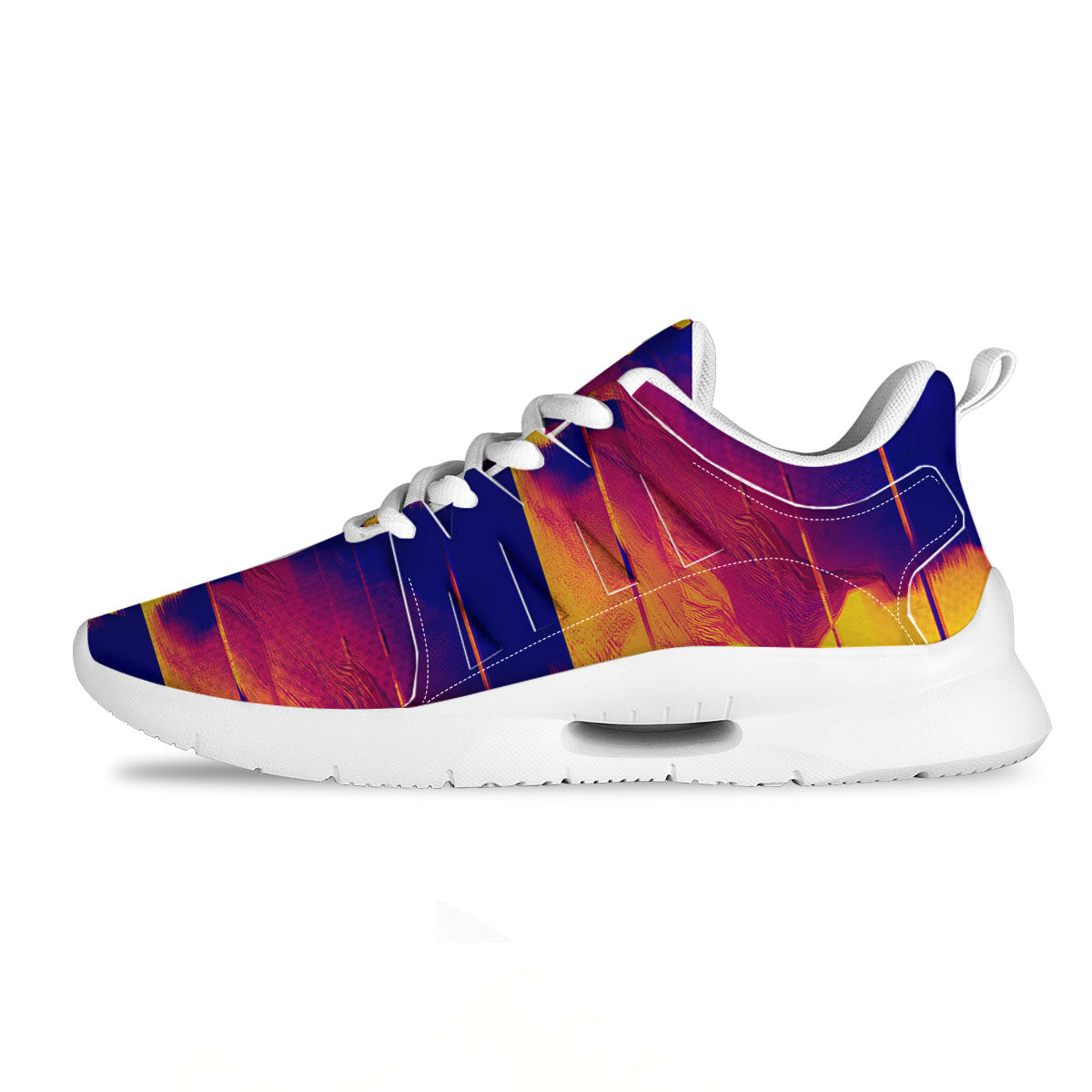 Surface Psychedelic Print Pattern Tennis Shoes-grizzshop
