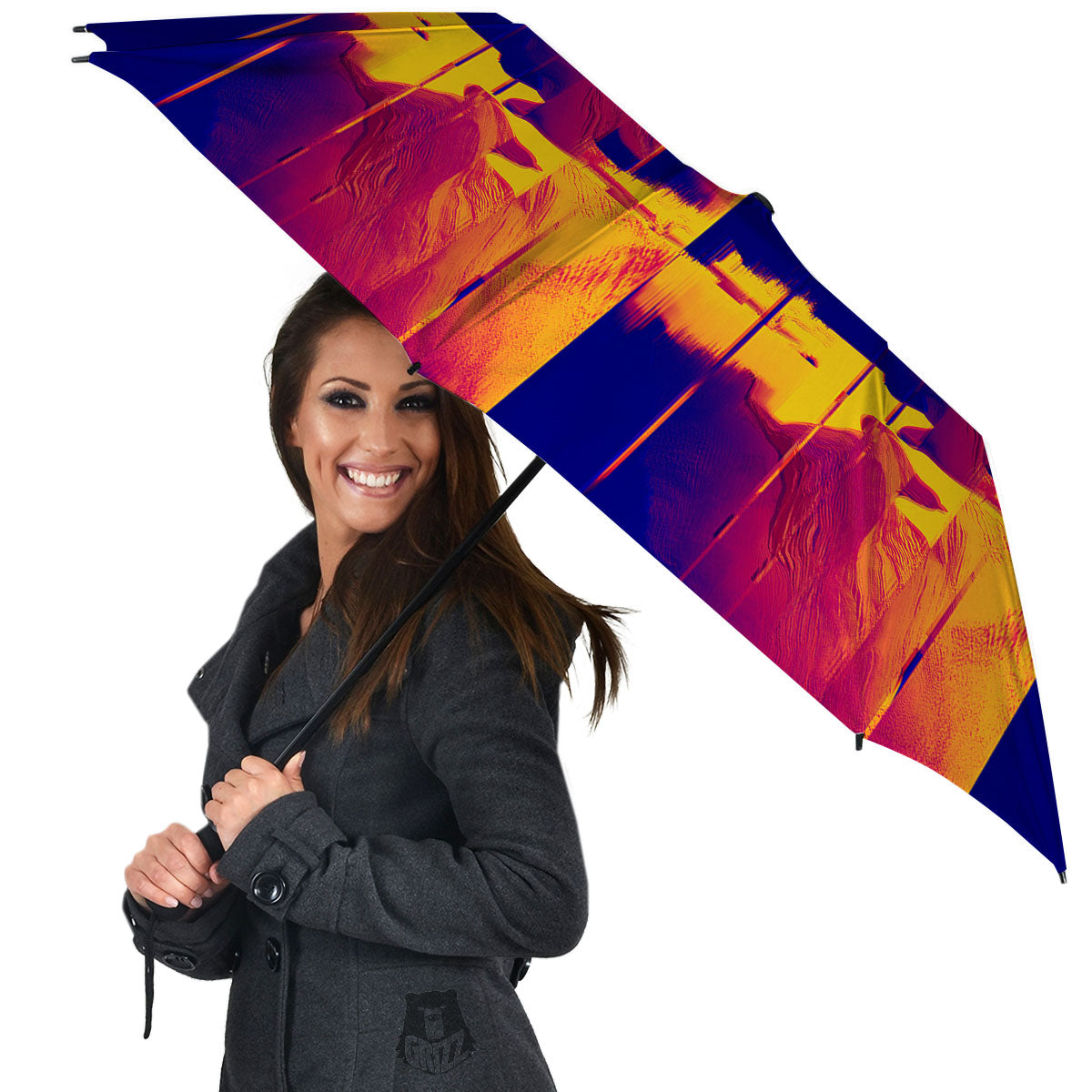 Surface Psychedelic Print Pattern Umbrella-grizzshop