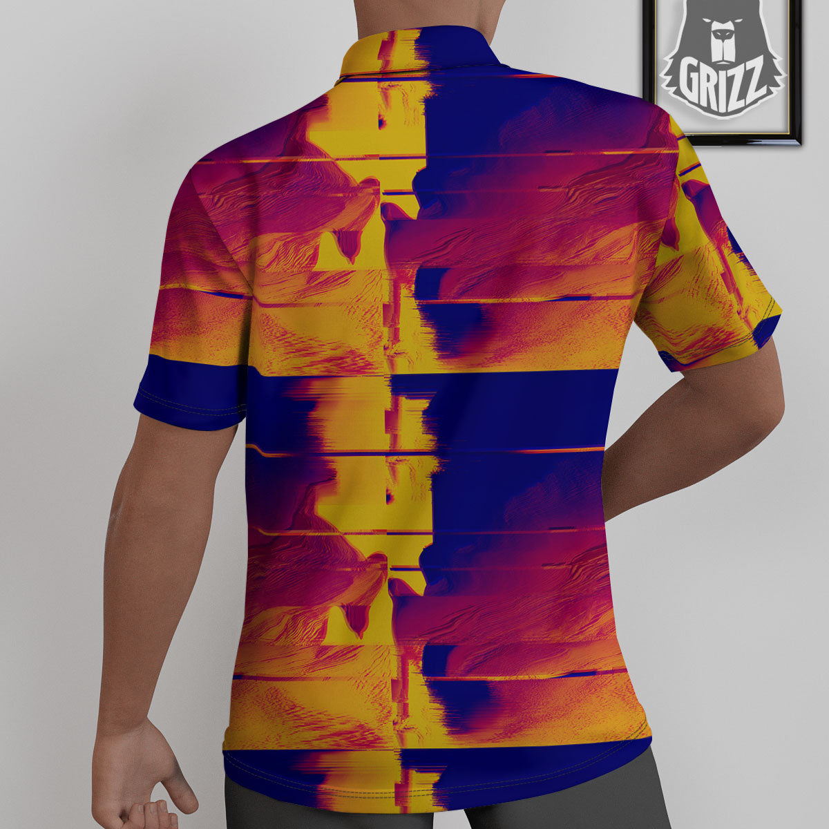Surface Psychedelic Print Pattern Untucked Shirts-grizzshop