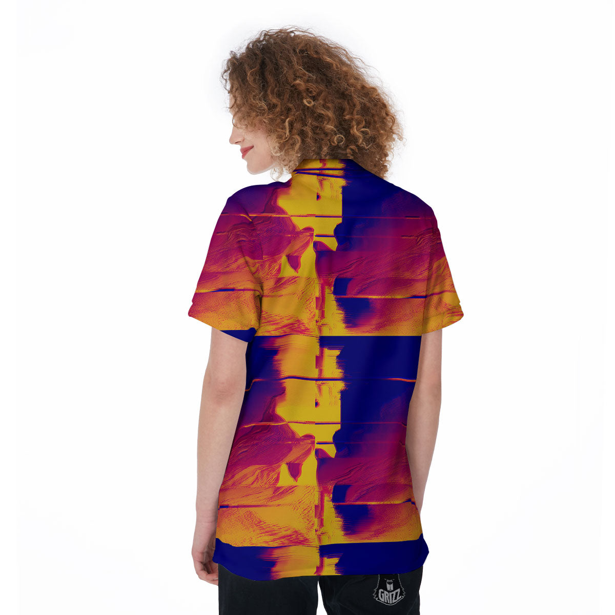 Surface Psychedelic Print Pattern Women's Golf Shirts-grizzshop