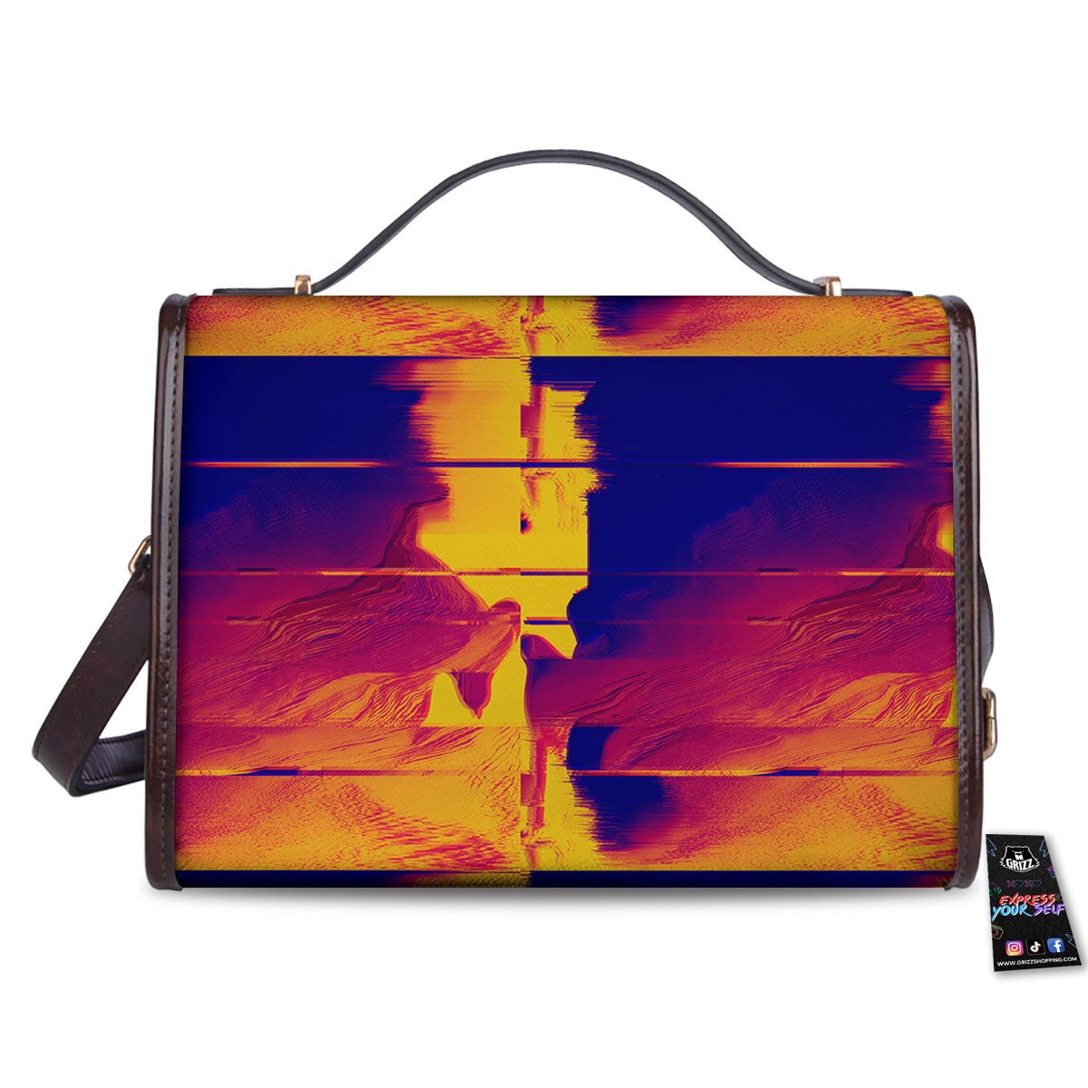 Surface Psychedelic Print Pattern Women's Satchel Bag-grizzshop