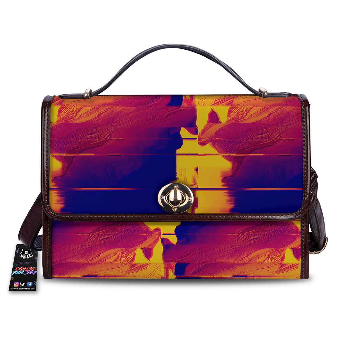Surface Psychedelic Print Pattern Women's Satchel Bag-grizzshop
