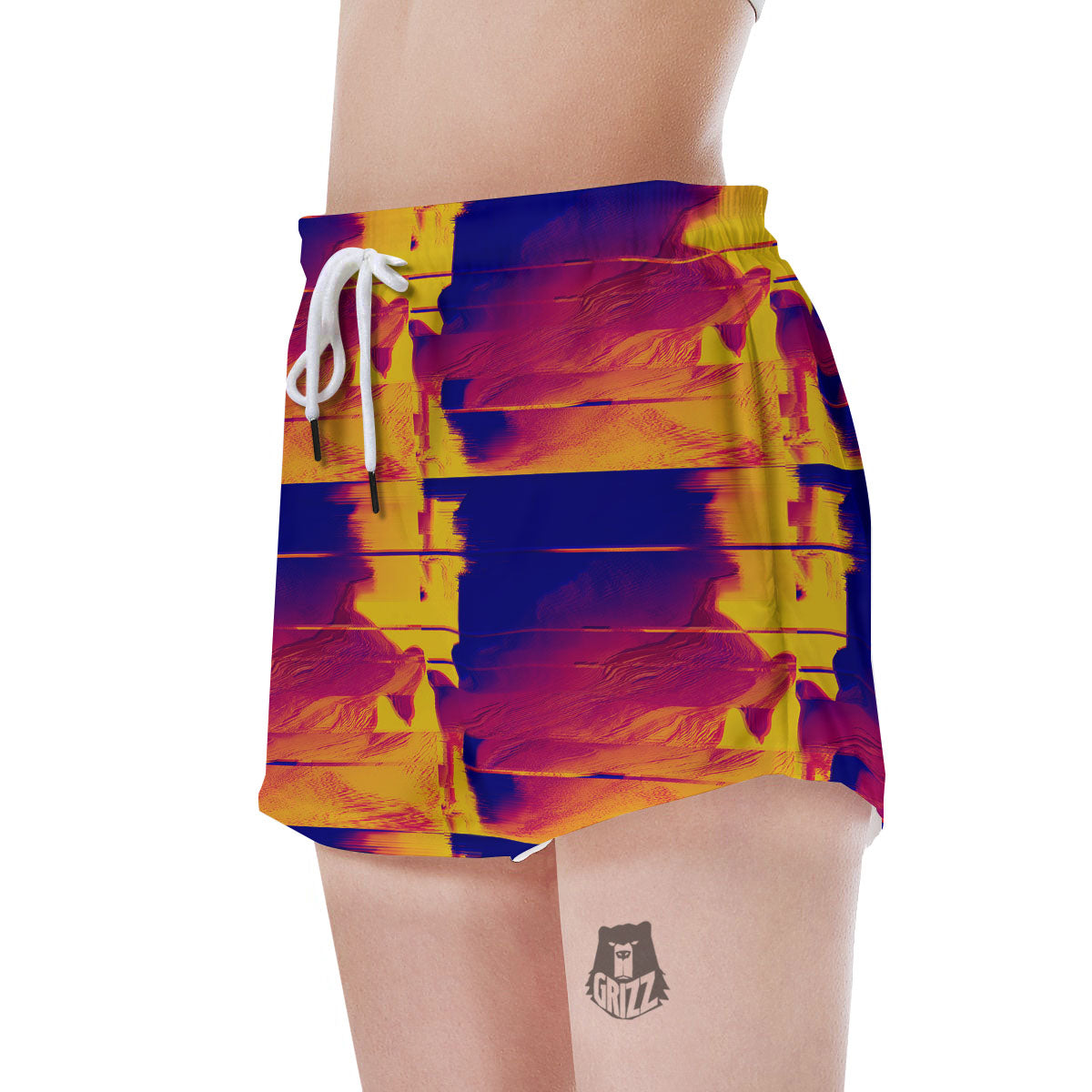 Surface Psychedelic Print Pattern Women's Shorts-grizzshop