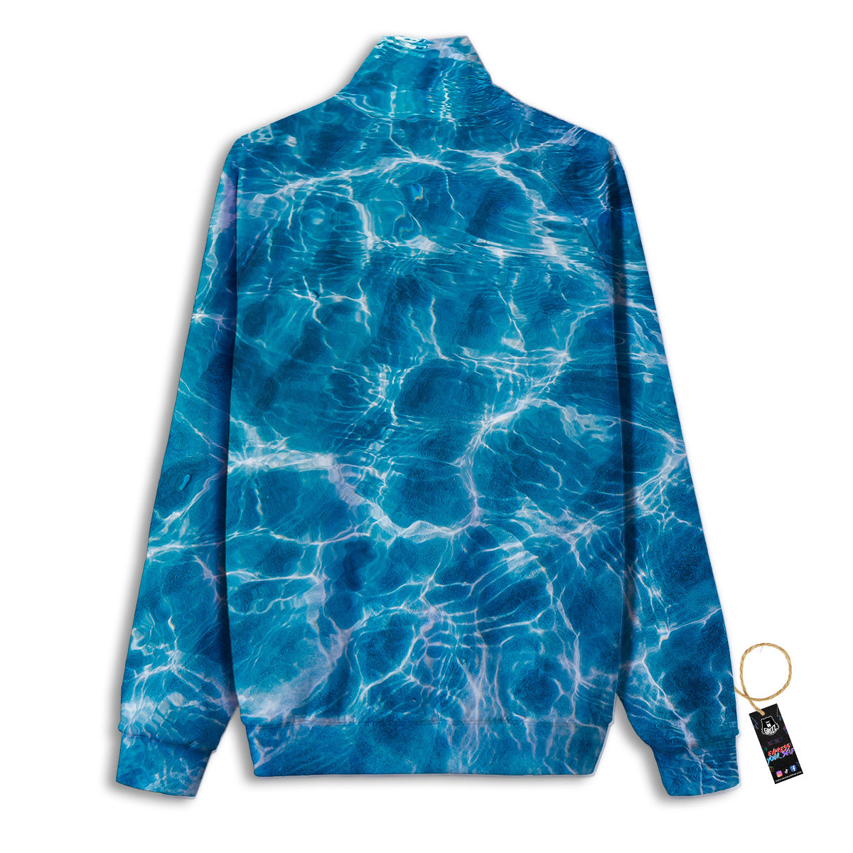 Surface Water Blue Print Track Jacket-grizzshop