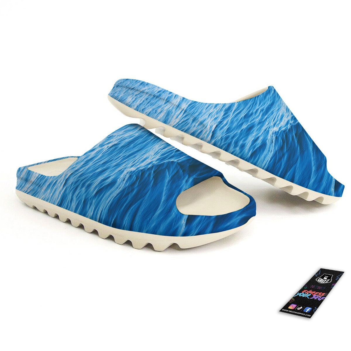 Surface Ocean Print Sandals-grizzshop