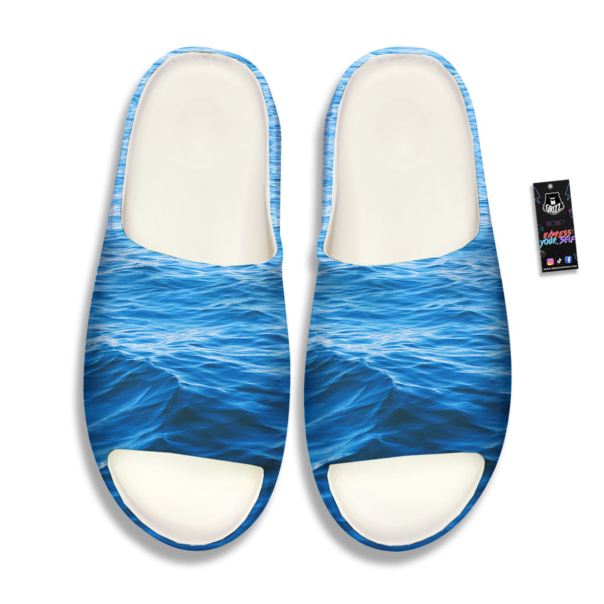 Surface Ocean Print Sandals-grizzshop
