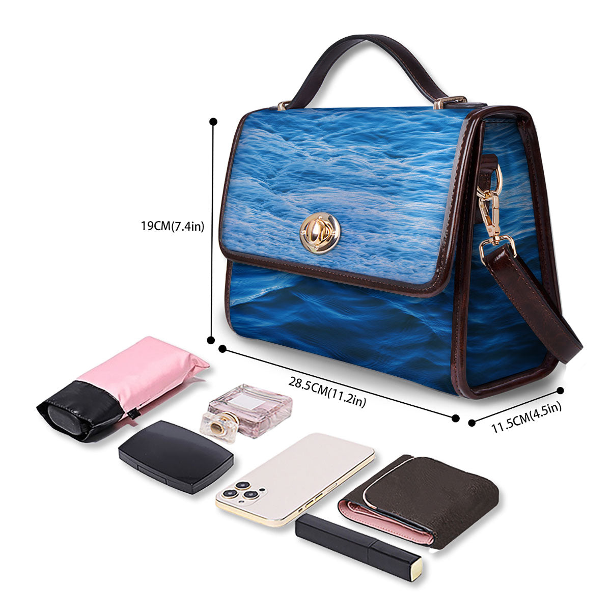 Surface Ocean Print Women's Satchel Bag