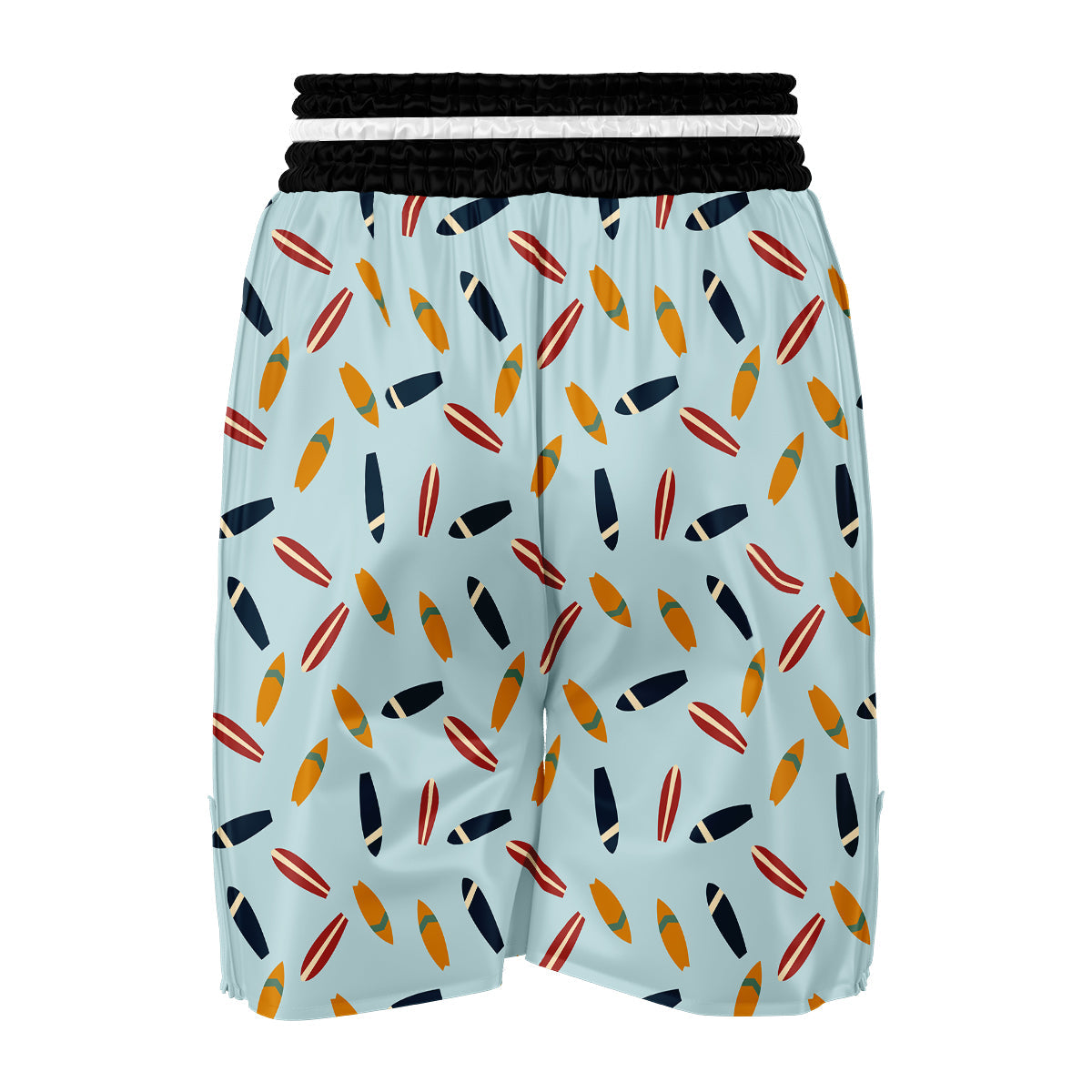 Surfboard Wood Print Pattern Boxing Shorts-grizzshop