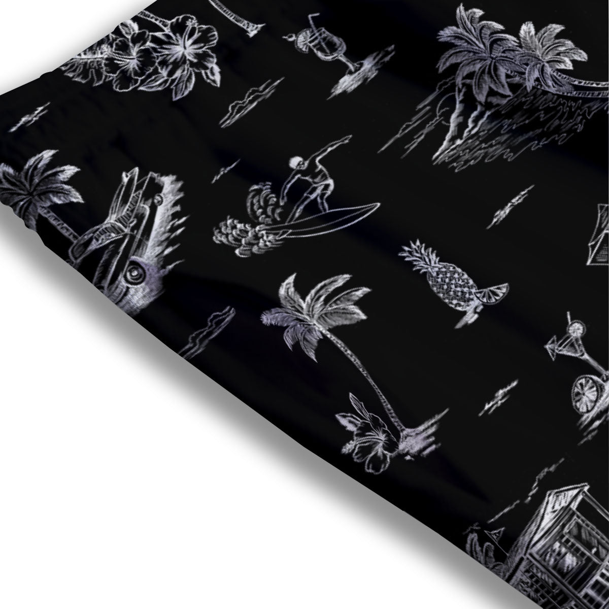 Star Of David Fiery Print Mesh Shorts