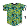 Surfing Graffiti Print Pattern Baseball Jersey-grizzshop