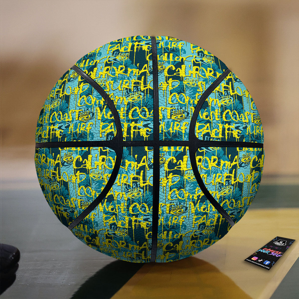 Surfing Graffiti Print Pattern Basketball-grizzshop