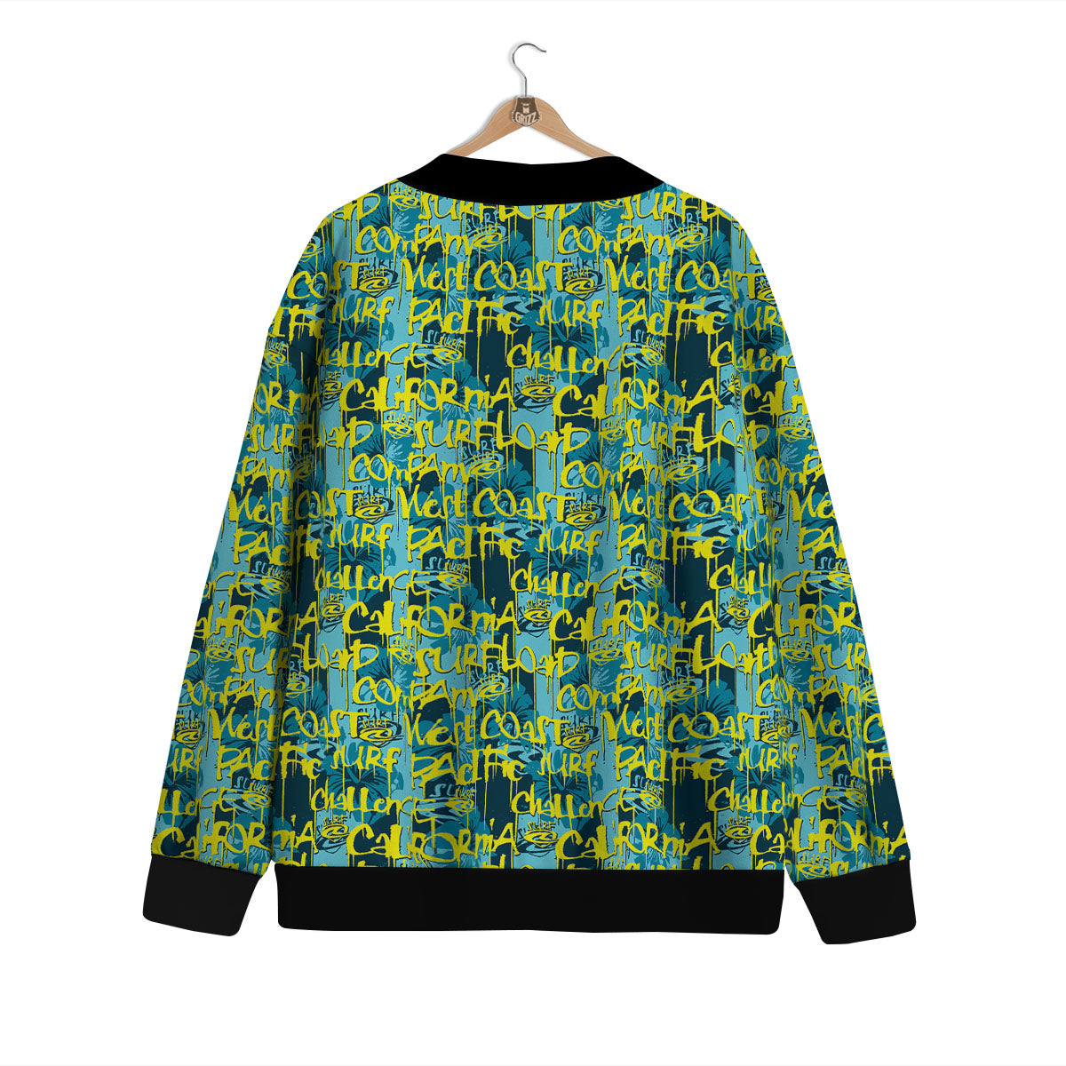 Surfing Graffiti Print Pattern Cardigan-grizzshop