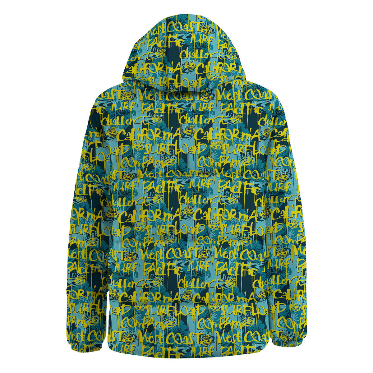 Surfing Graffiti Print Pattern Down Jacket-grizzshop