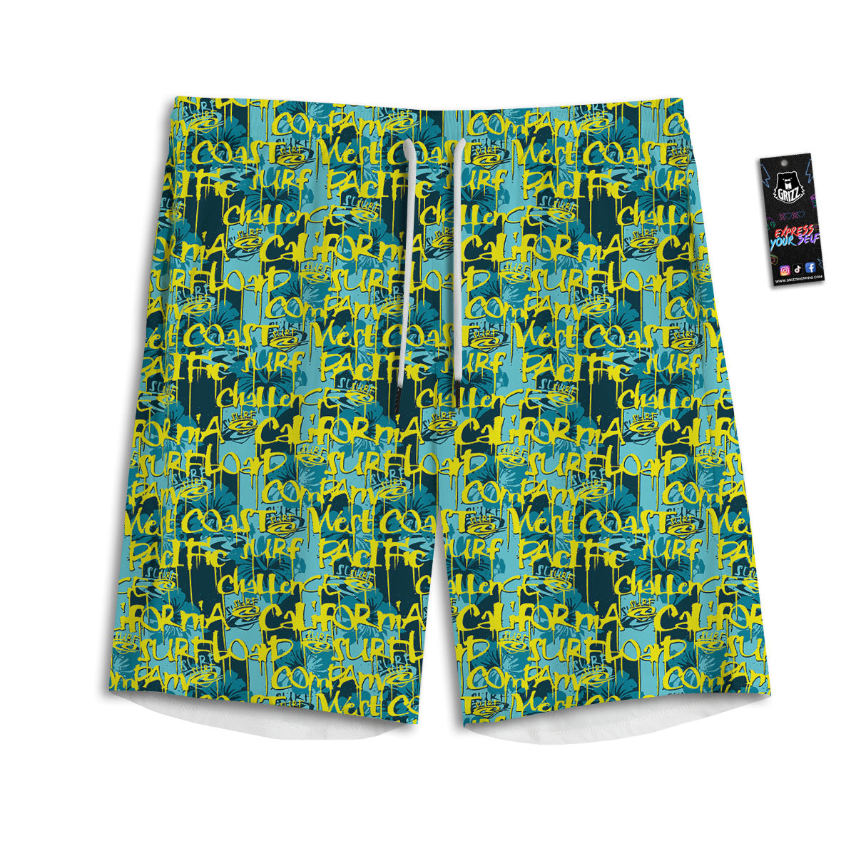 Tattersall Pastel Orange Print Pattern Men's Athletic Shorts
