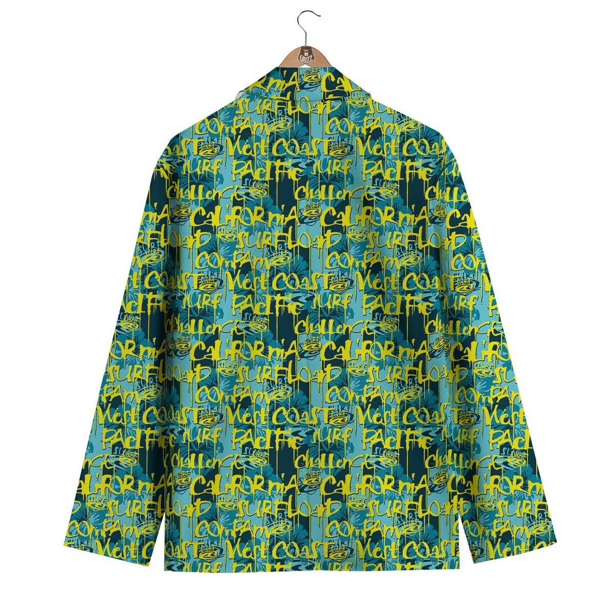 Surfing Graffiti Print Pattern Men's Blazer-grizzshop