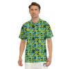 Surfing Graffiti Print Pattern Men's Golf Shirts-grizzshop