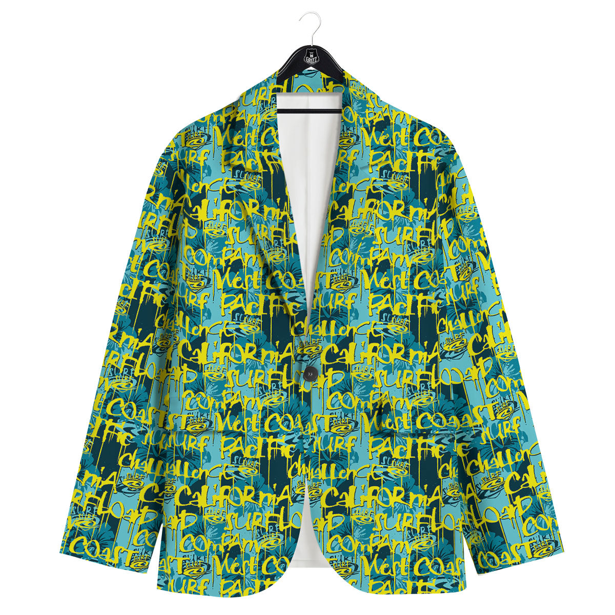 Surfing Graffiti Print Pattern Men's Sport Coat-grizzshop