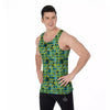 Surfing Graffiti Print Pattern Men's Tank Top-grizzshop