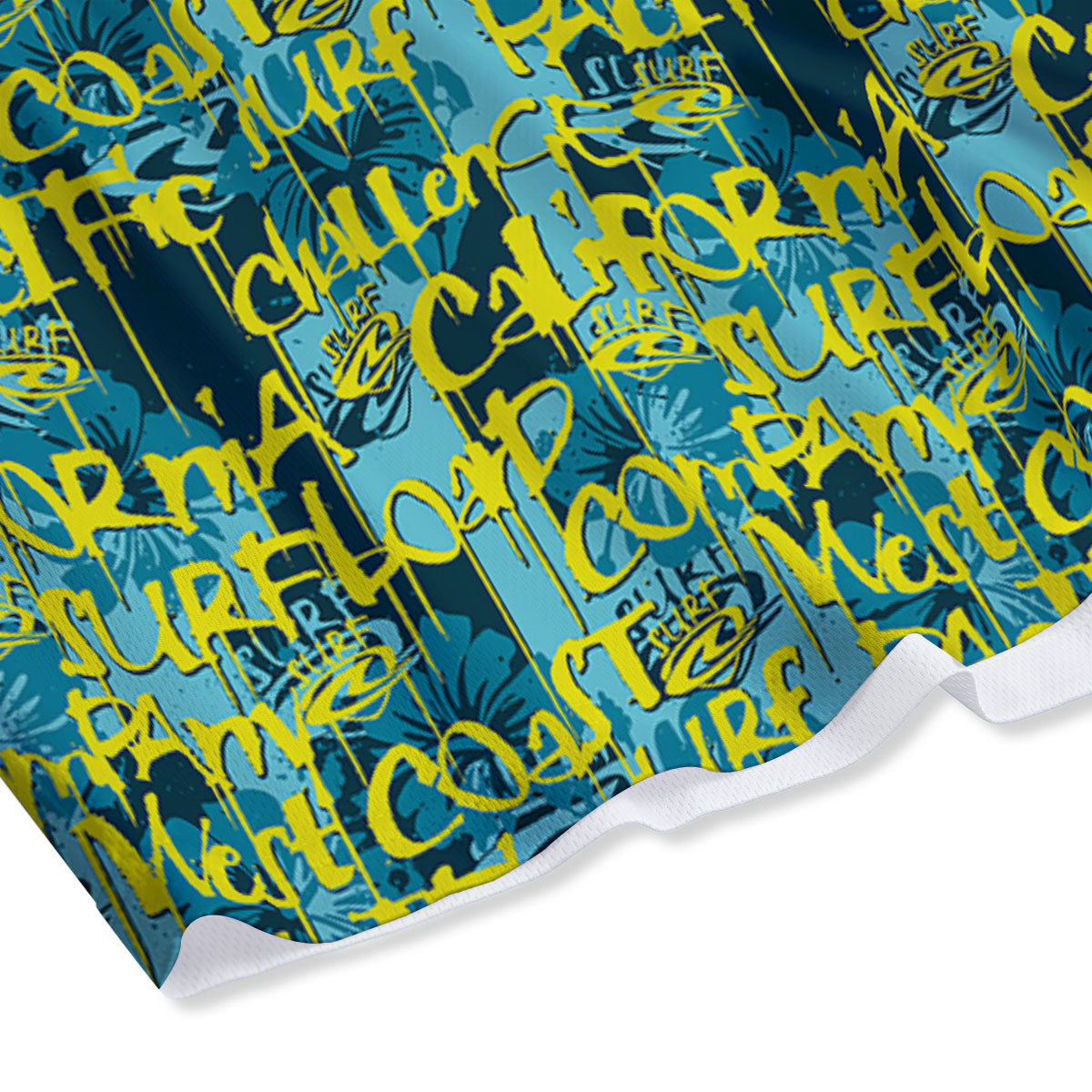 Surfing Graffiti Print Pattern Mesh Shorts