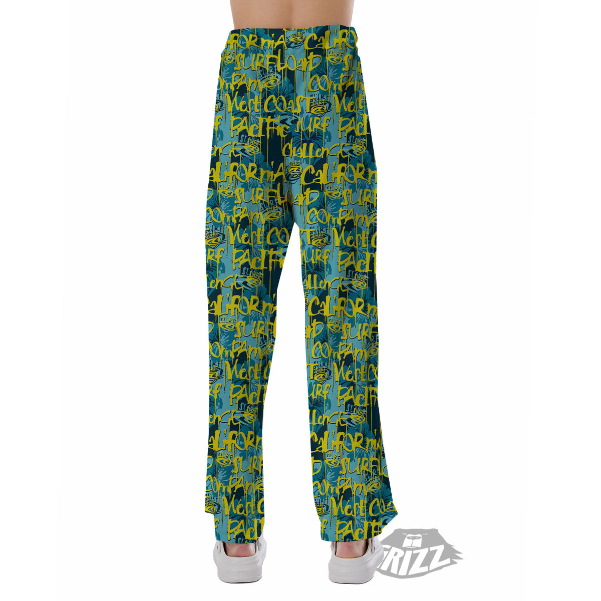 Surfing Graffiti Print Pattern Pajama Pants-grizzshop