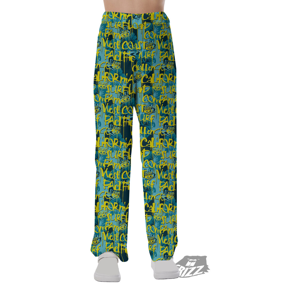 Surfing Graffiti Print Pattern Pajama Pants-grizzshop