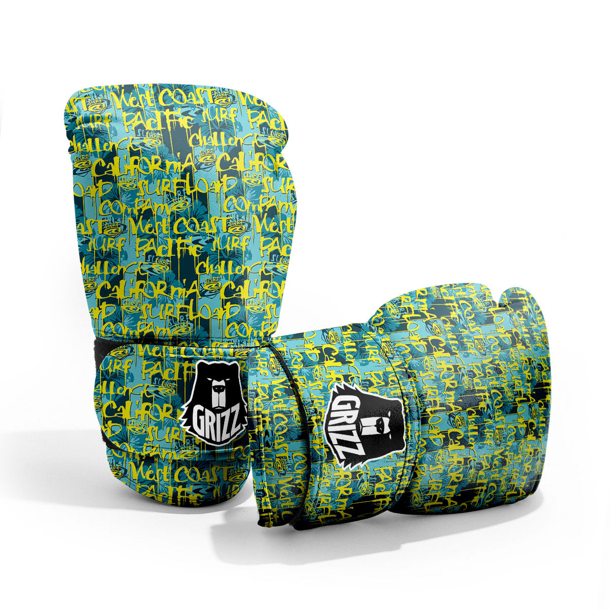 Surfing Graffiti Print Pattern Pro Boxing Glove
