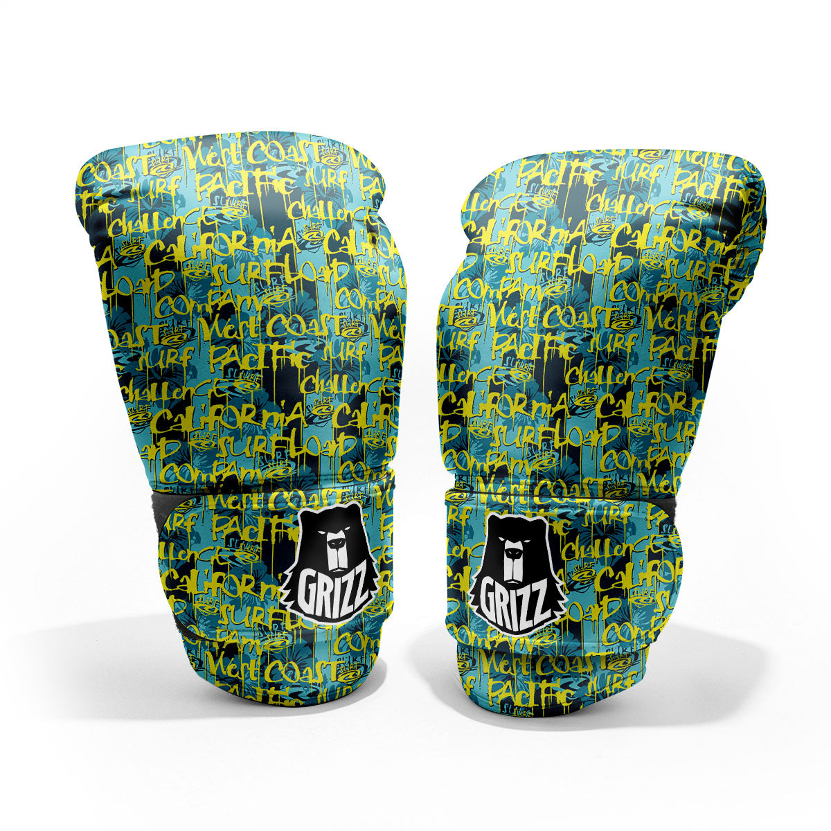 Surfing Graffiti Print Pattern Pro Boxing Glove
