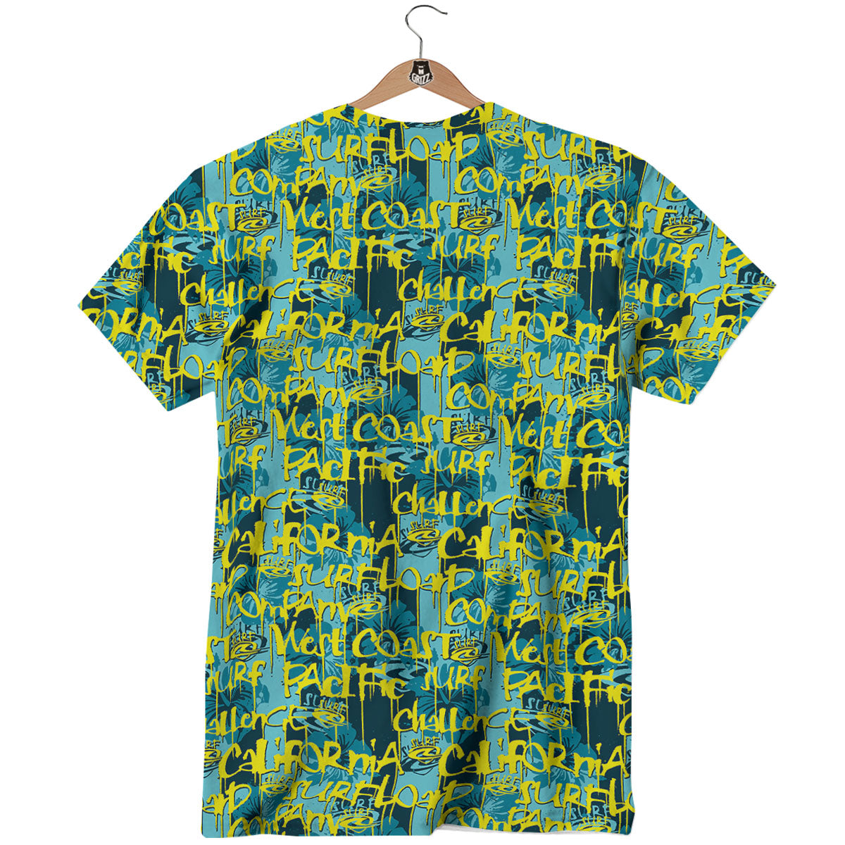 Surfing Graffiti Print Pattern T-Shirt-grizzshop