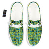 Surfing Graffiti Print Pattern White Loafers-grizzshop