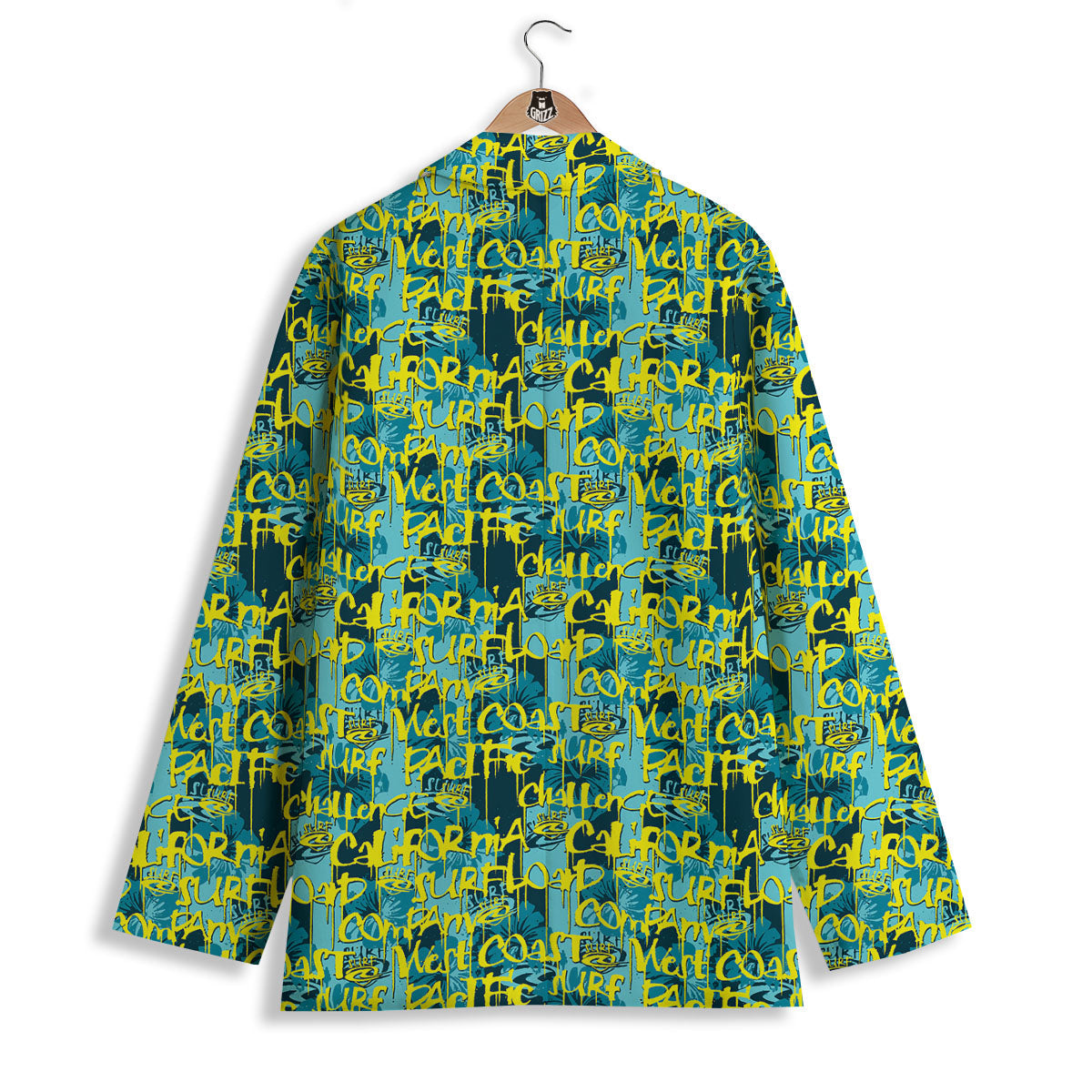 Surfing Graffiti Print Pattern Women's Blazer-grizzshop