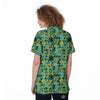 Surfing Graffiti Print Pattern Women's Golf Shirts-grizzshop