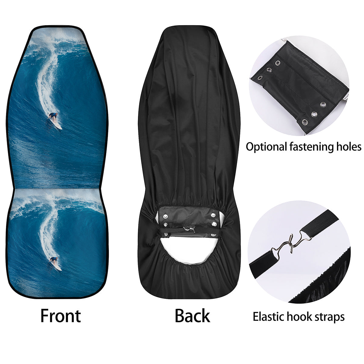 Surfing On Sea Print Car Seat Covers-grizzshop