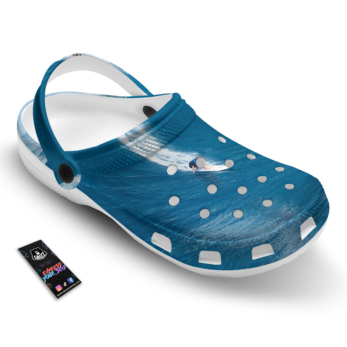 Surfing On Sea Print Clog-grizzshop